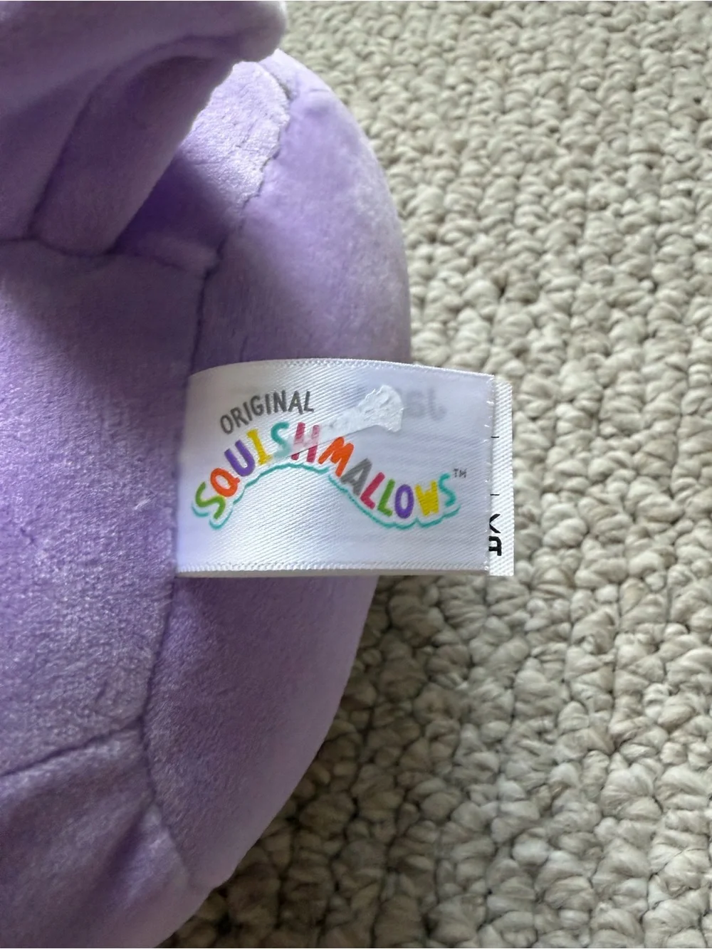 Official Squishmallows Holly the Purple Owl With Flower Pin